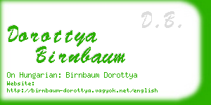 dorottya birnbaum business card